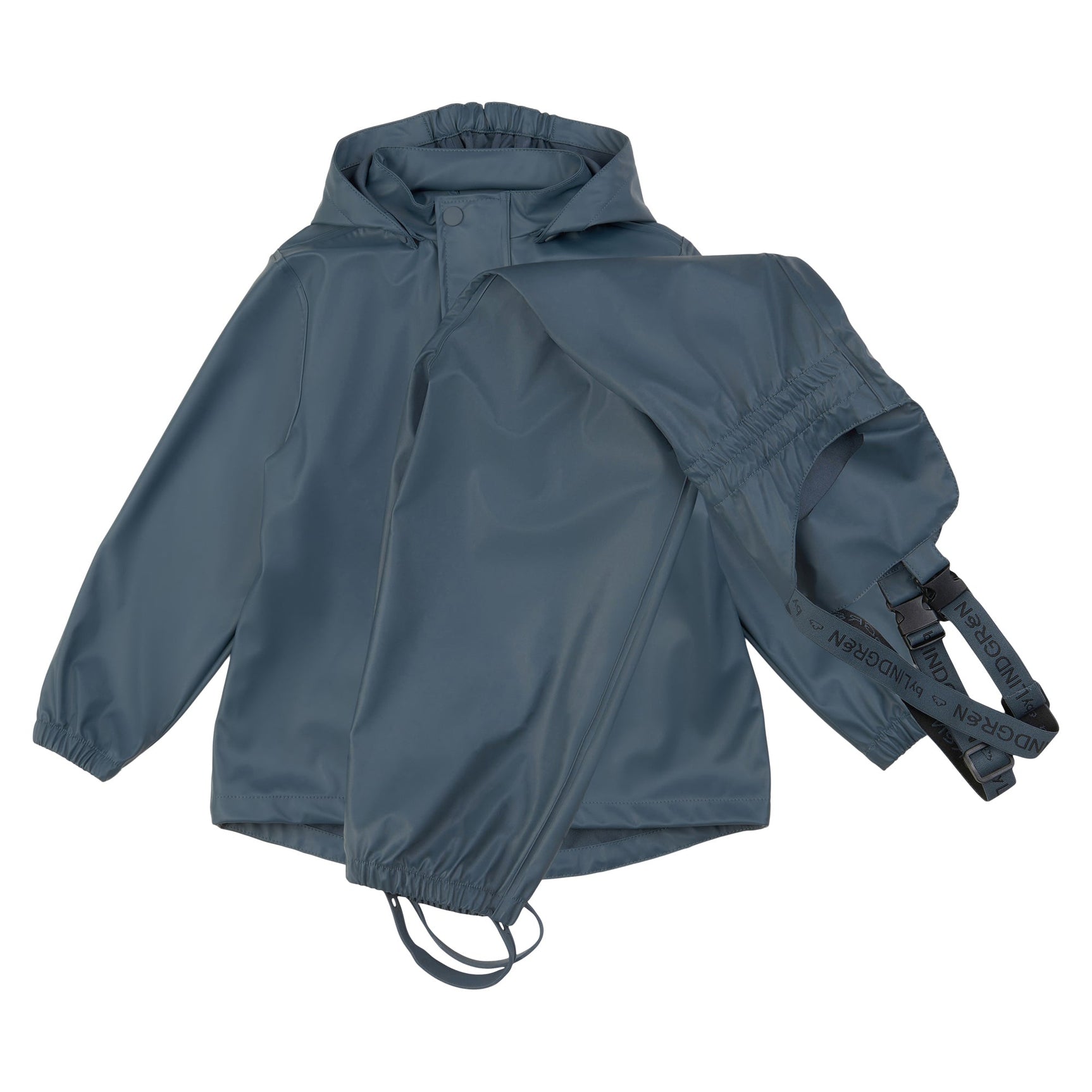 Gerd PU Regnsæt m. selebusker - Blue Ash