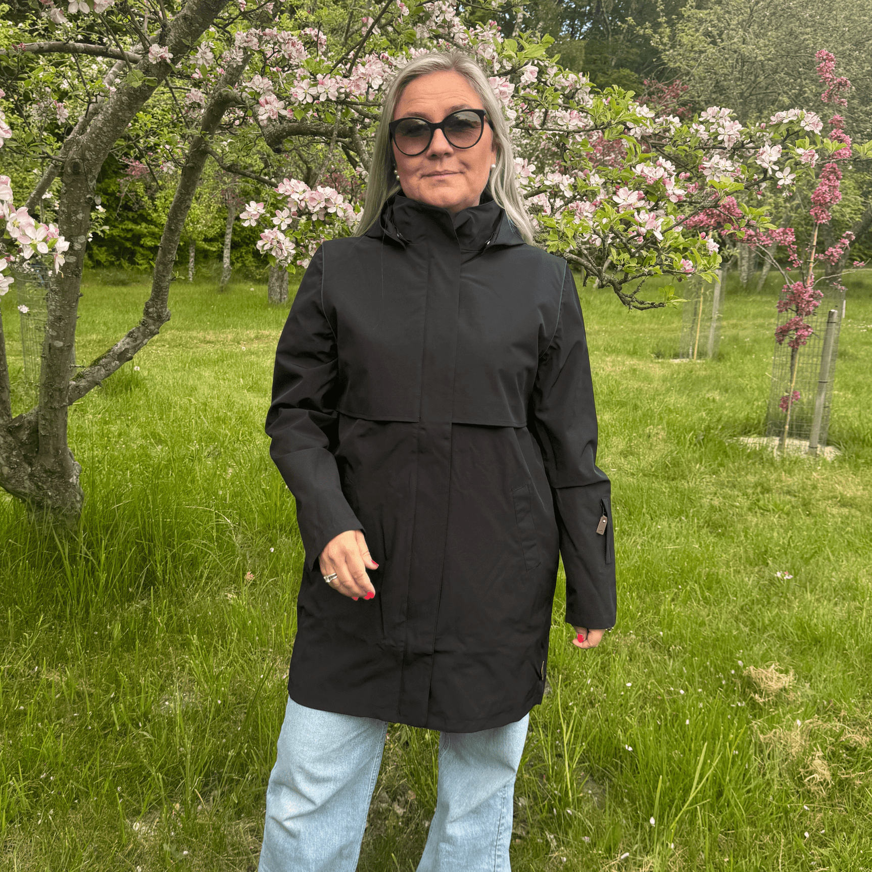 Mrs. Ragna Forårs - og Regnjakke - Black