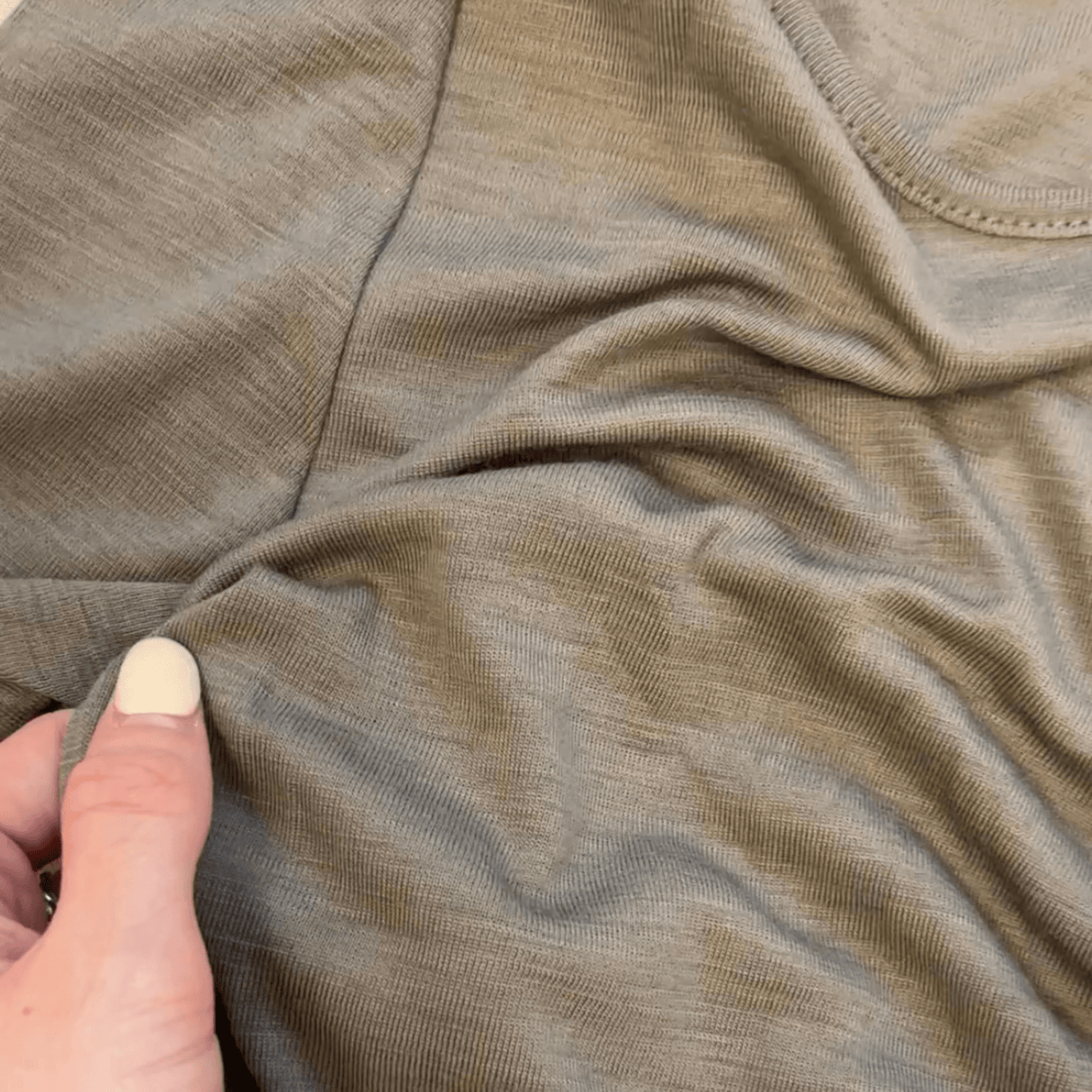 Mrs. Vilja Wool Kortærmet Tee - Brown Melange