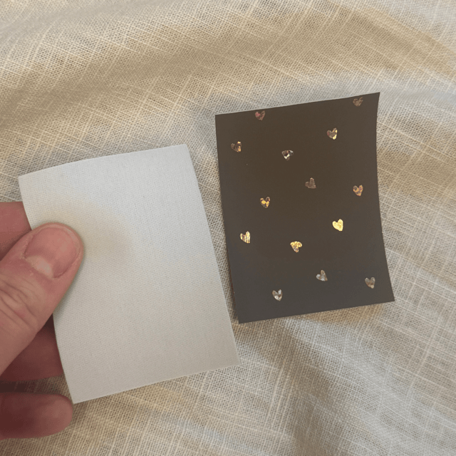 PU Strygelapper - Golden Hazel Glittery Heart AOP