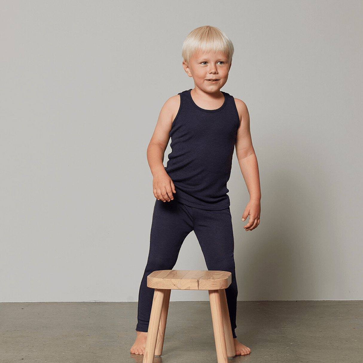 Vigdis Wool Tank Top - Dark Marine