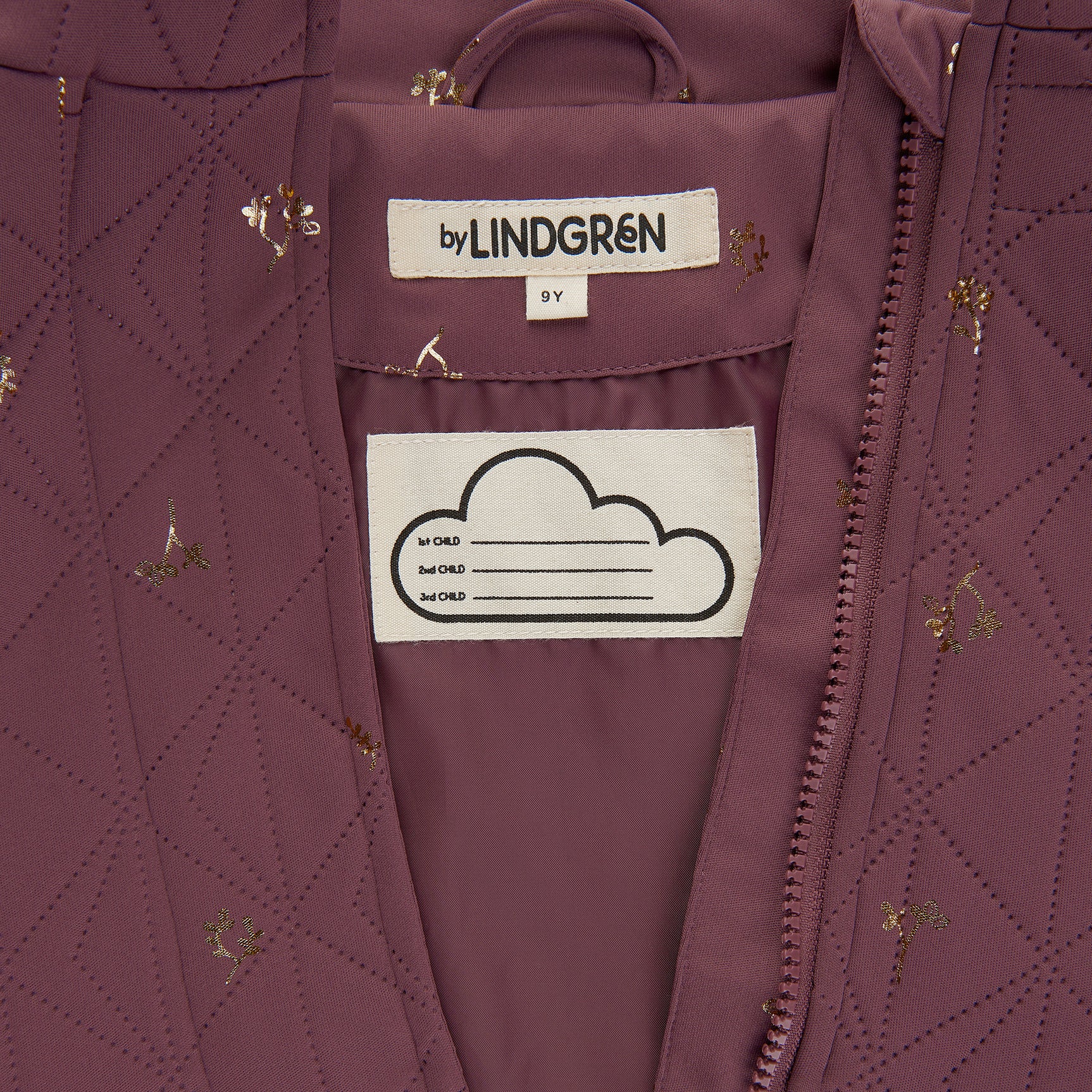 byLINDGREN Alma Termojakke Thermo Wear Violet Flower w. Rose Gold AOP