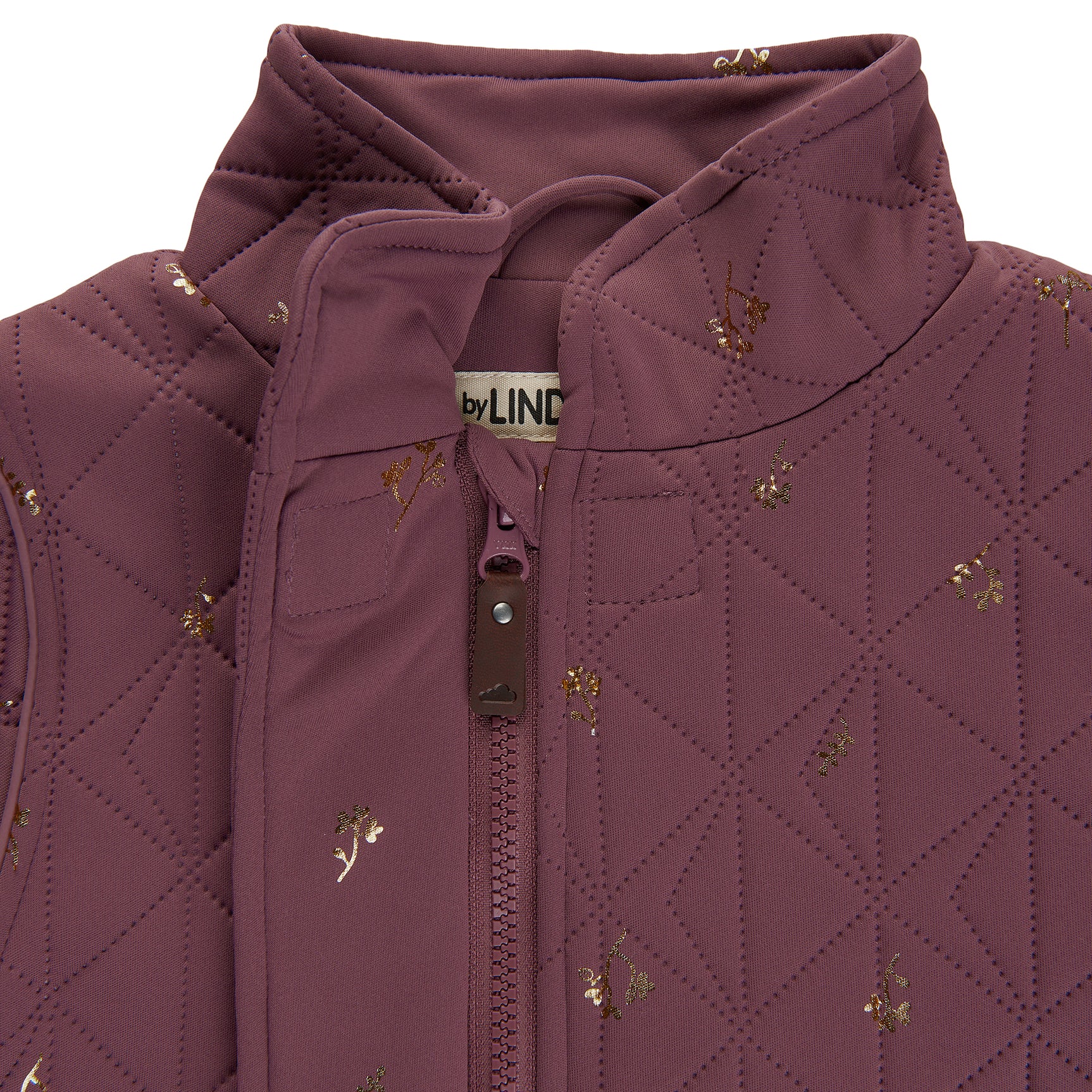 byLINDGREN Alma Termojakke Thermo Wear Violet Flower w. Rose Gold AOP