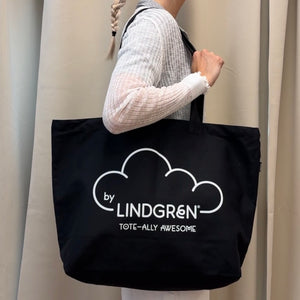 The Everyday Tote - Black With White