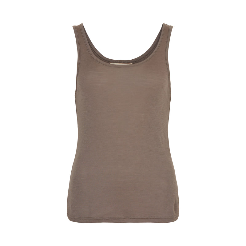 Mrs. Vigdis Wool Tank Top - Brown Melange