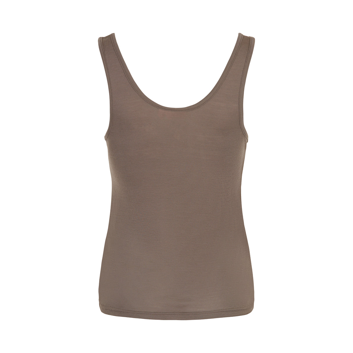 Mrs. Vigdis Wool Tank Top - Brown Melange