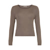 Mrs. Vilja Wool Tee - Brown Melange