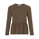 Tora Peplum Bluse - Old Brown