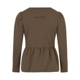 Tora Peplum Bluse - Old Brown