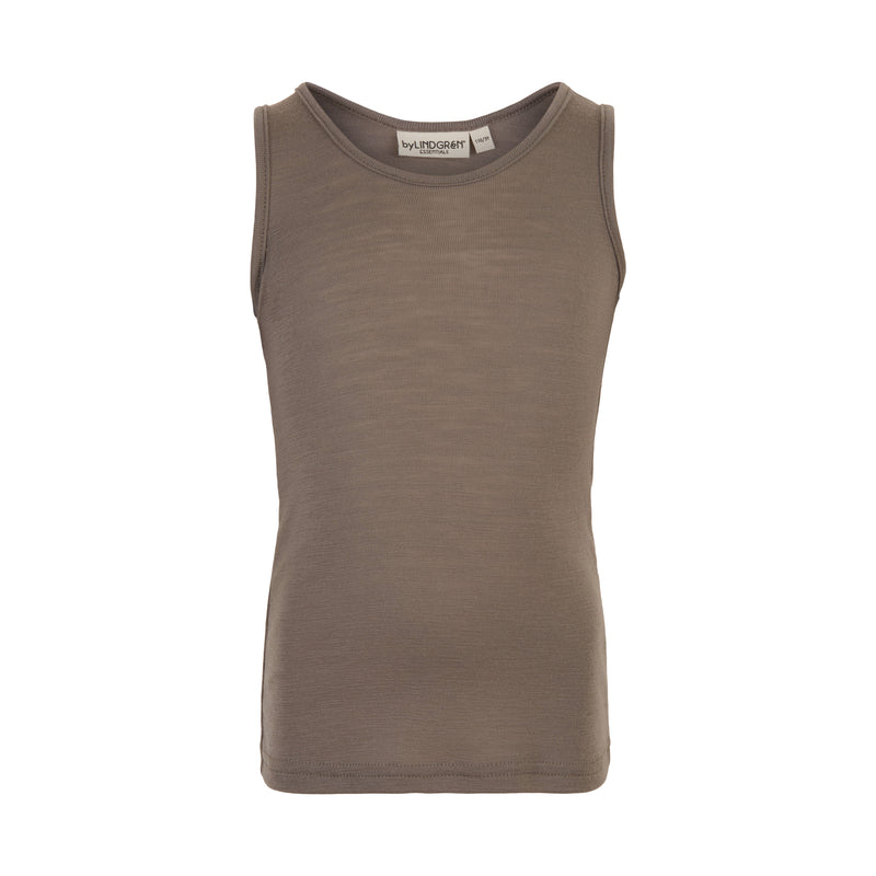 Vigdis Wool Tank Top - Brown Melange