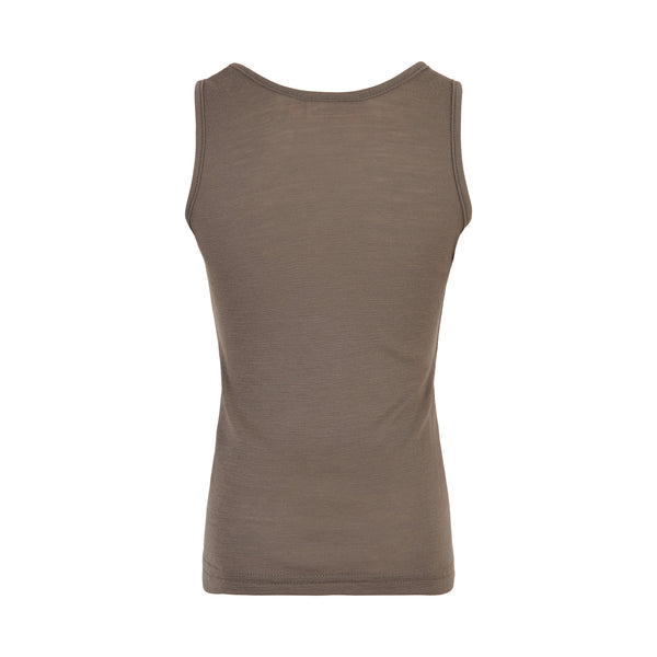 Vigdis Wool Tank Top - Brown Melange