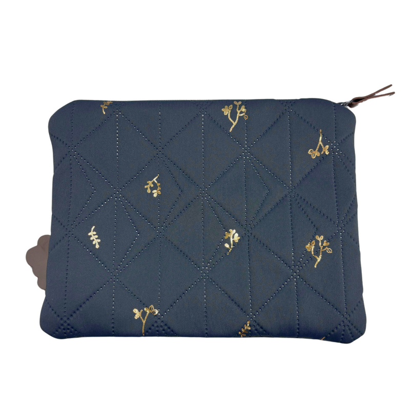 Kosmetik Pung / Clutch - Midnight Ink w. Gold AOP