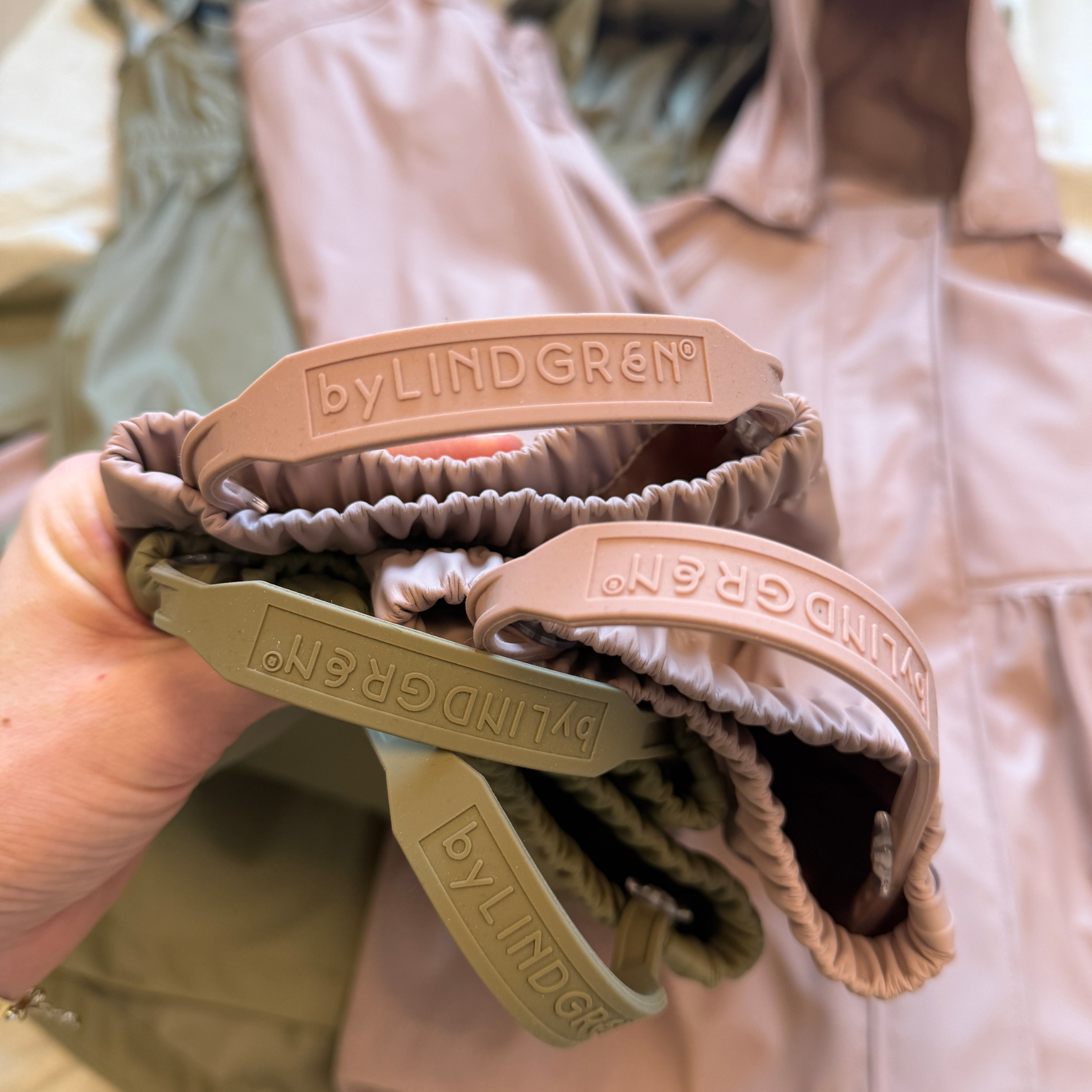 Gunhild PU Regnsæt m. selebukser - Soft Moss