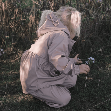 Gunhild PU Regnsæt m. regnbukser - Rose Mist