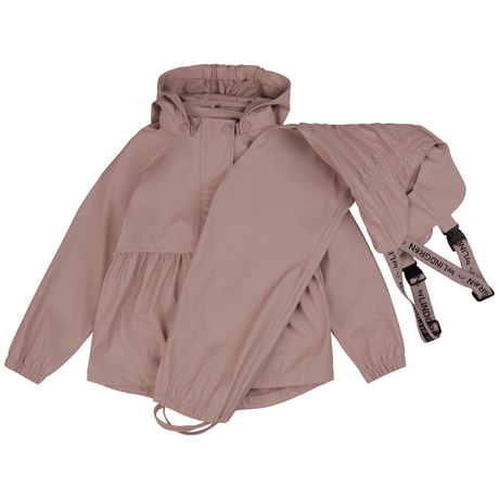 Gunhild PU Regnsæt m. selebukser - Rose Mist
