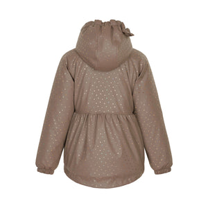 Gunhild Vatteret PU Regnjakke - Golden Hazel Glittery Heart AOP