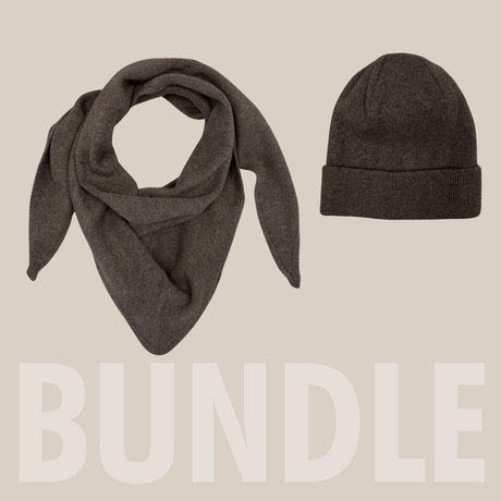 Hue & Tørklæde Bundle ♡ Hazel Brown Melange