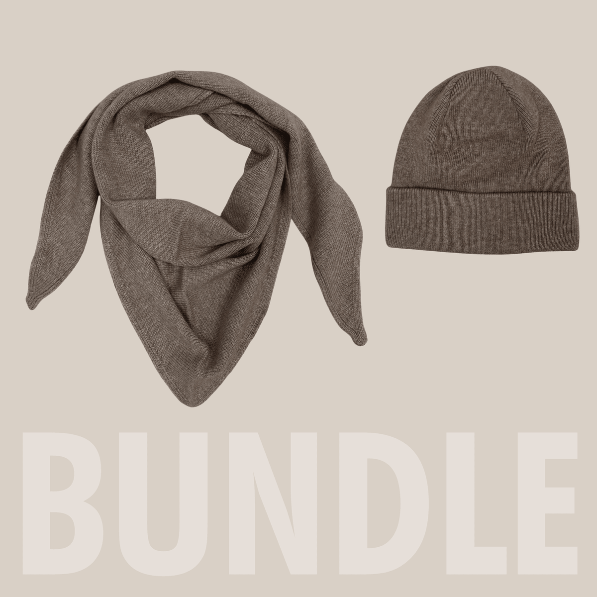Hue & Tørklæde Bundle ♡ Truffle Beige