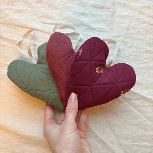 Julehjerte - Pink Shadow w. Gold AOP