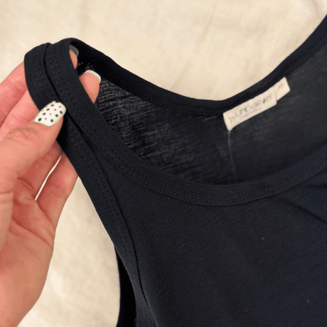 Mrs. Vigdis Wool Long Tank Top - Black