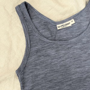 Mrs. Vigdis Wool Long Tank Top - Grey Melange