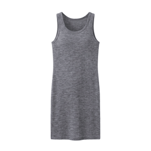 Mrs. Vigdis Wool Long Tank Top - Grey Melange