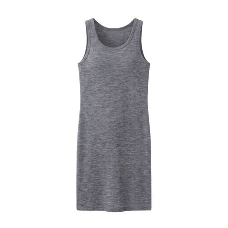 Mrs. Vigdis Wool Long Tank Top - Grey Melange