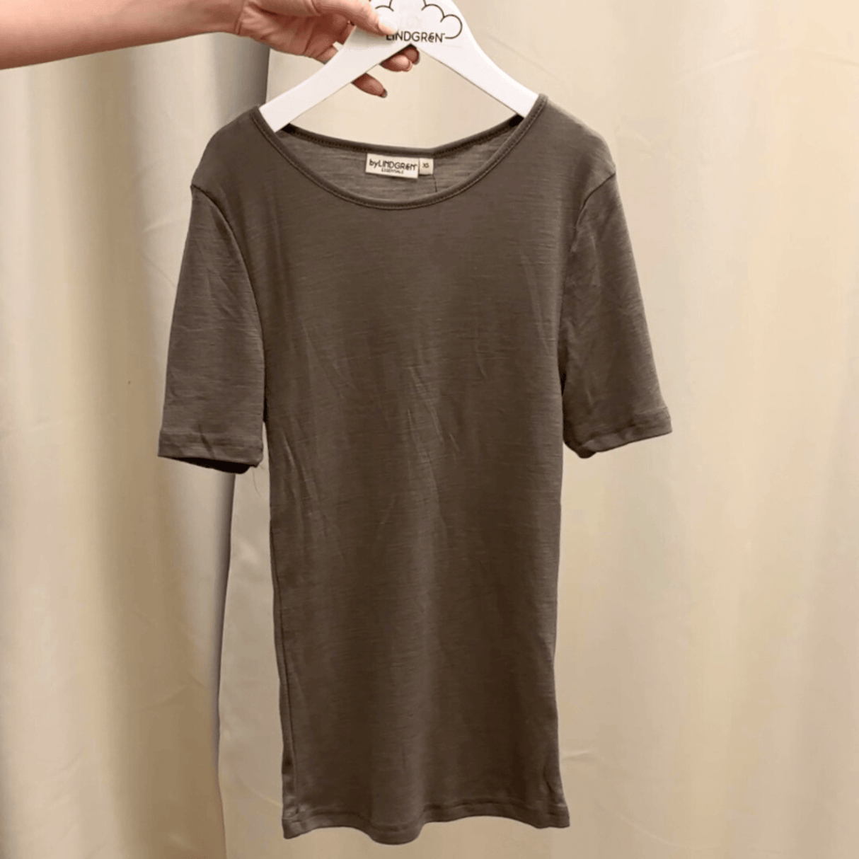 Mrs. Vilja Wool Kortærmet Tee - Brown Melange