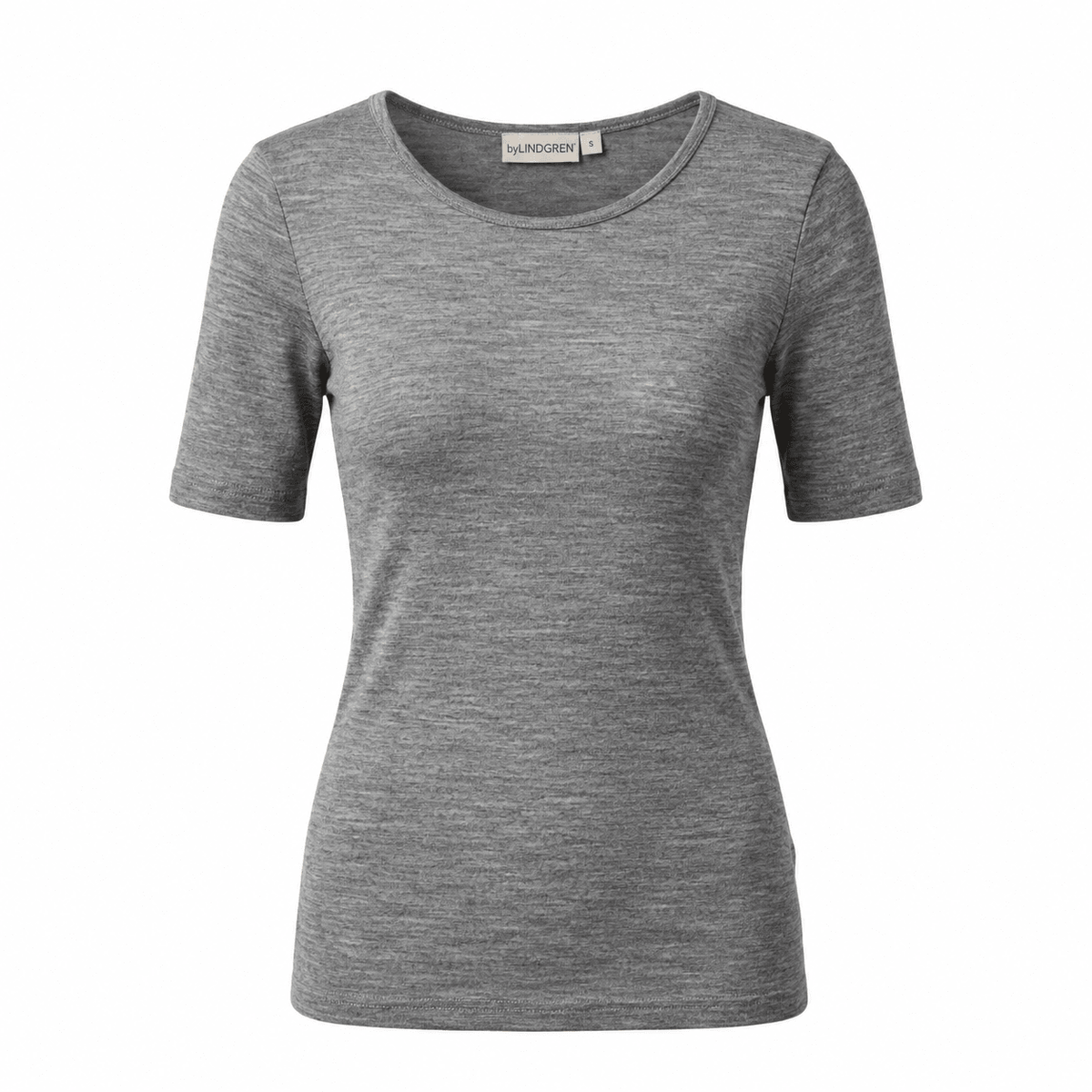 Mrs. Vilja Wool Kortærmet Tee - Grey Melange