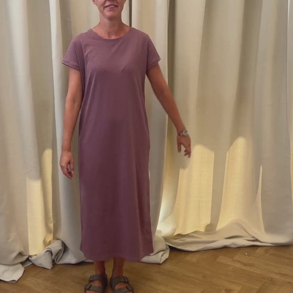 Mrs. Thilde T-Shirt Kjole - Vintage Rose