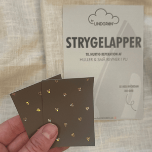 PU Strygelapper - Golden Hazel Glittery Heart AOP