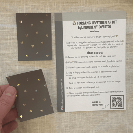 PU Strygelapper - Golden Hazel Glittery Heart AOP