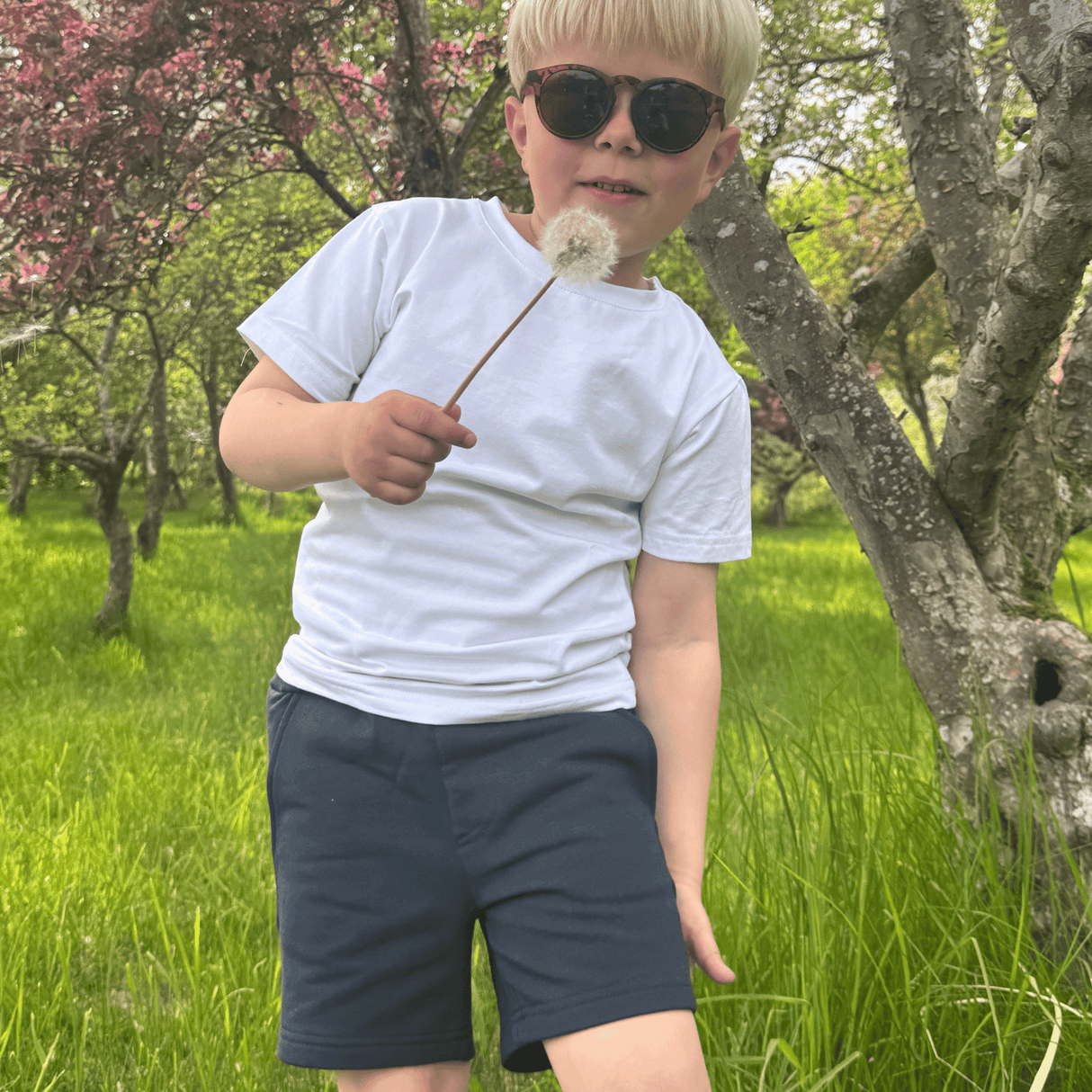 Skarde Sweat Chino Shorts - Dark Marine