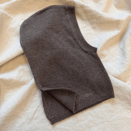 Strikket Elefanthue - Hazel Brown Melange