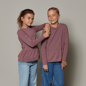 Tora Peplum Bluse - Vintage Rose