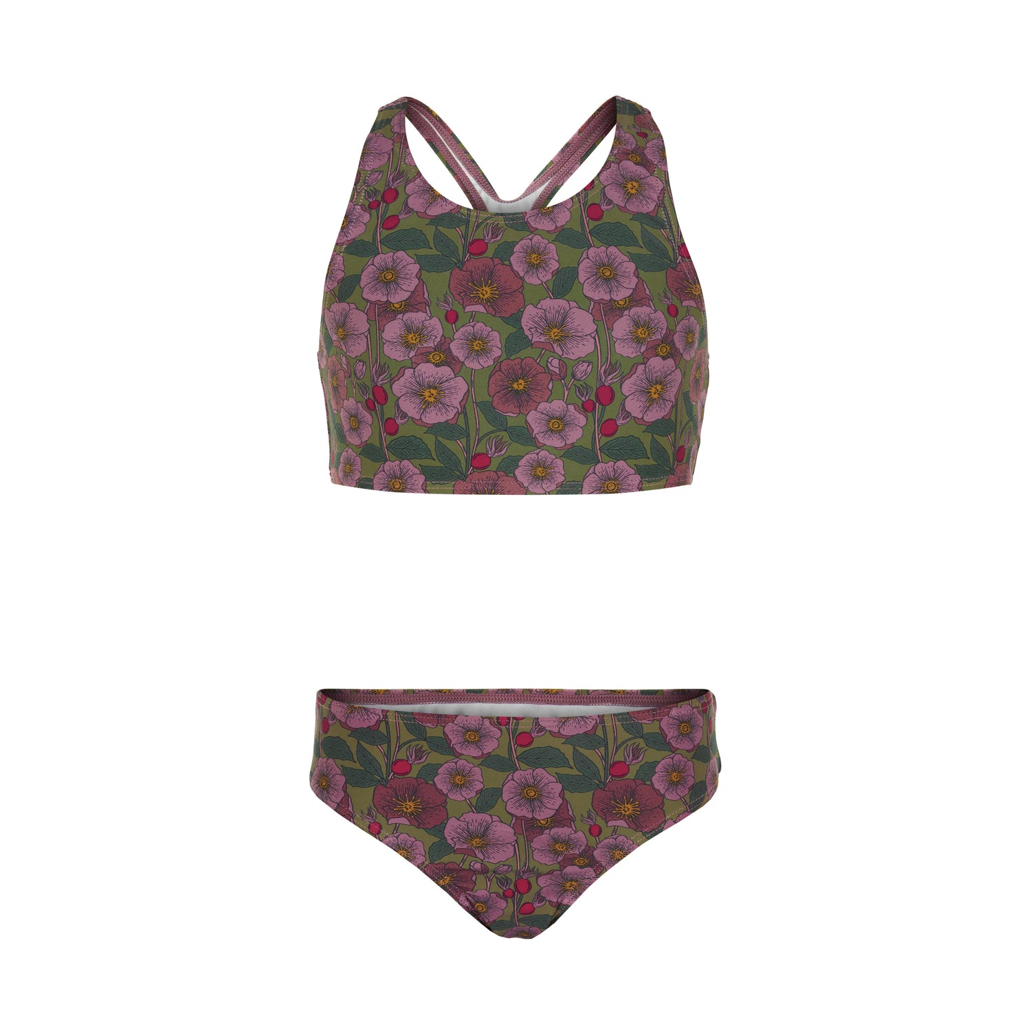 byLINDGREN Aldis Bikini UV50+ Swim Wear UV50+ Eucalyptus Rosehip Flower AOP