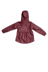 Gunhild PU Fleece Regnsæt m/Selebukser - Dark Blush AOP