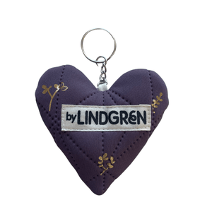 Hjerteformet nøglering - Lavender w. Gold