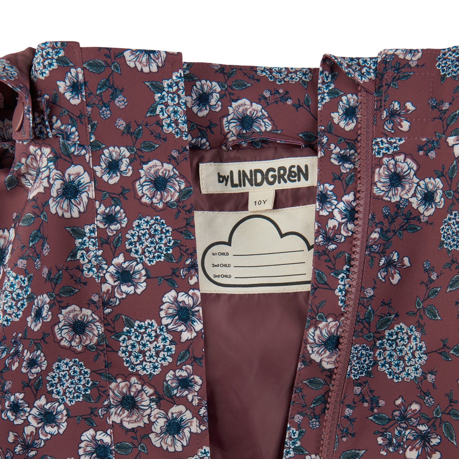 Lille Rigmor Forårs- og Regnjakke - Winter Rose Hortensia AOP