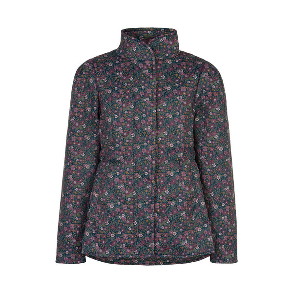 Signe Termojakke m. fleece - Blue Sea Liberty Flower AOP